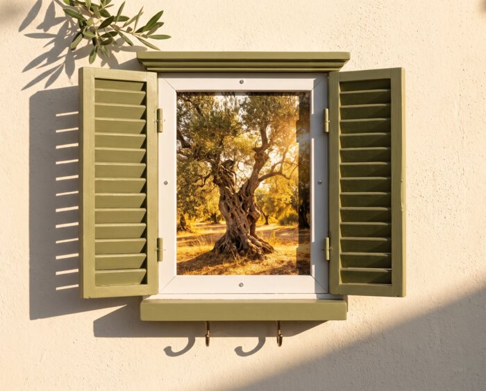 framylo window frame in the Olive Grove shade